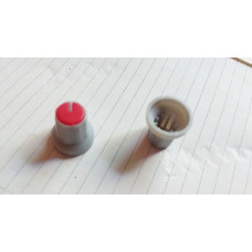 Ручка для регулятора с валом 6мм серый+красный (2)