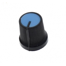 Ручка для регулятора с валом 6мм черный+синий (1)